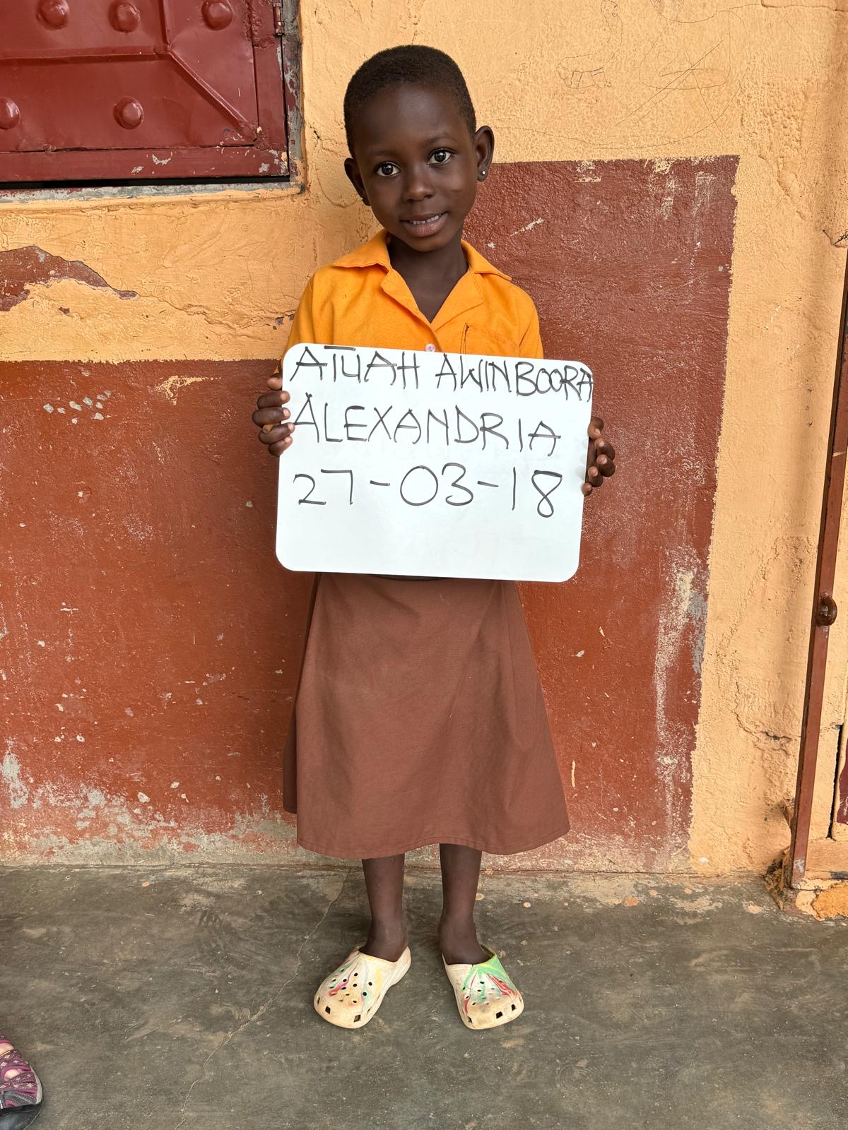 Alexandriana Awinboora Atuah from Ghana